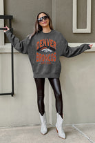 DENVER BRONCOS LONG WEEKEND PREMIUM FLEECE DROP SHOULDER CREWNECK PULLOVER