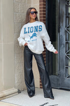 DETROIT LIONS SUNDAY DRIVES PREMIUM FLEECE DROP SHOULDER CREWNECK PULLOVER