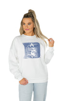 DUKE BLUE DEVILS RUN IT BACK PREMIUM FLEECE DROP SHOULDER CREWNECK PULLOVER