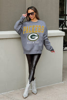 GREEN BAY PACKERS BRING THE ENERGY PREMIUM FLEECE DROP SHOULDER CREWNECK PULLOVER