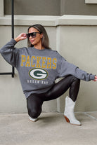 GREEN BAY PACKERS BRING THE ENERGY PREMIUM FLEECE DROP SHOULDER CREWNECK PULLOVER