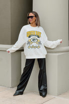 GREEN BAY PACKERS PASSING TIME PREMIUM FLEECE DROP SHOULDER CREWNECK PULLOVER