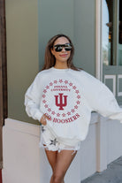 INDIANA HOOSIERS SUPERSTAR PREMIUM FLEECE DROP SHOULDER CREWNECK PULLOVER