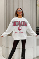 INDIANA HOOSIERS FREESTYLE PREMIUM FLEECE DROP SHOULDER CREWNECK PULLOVER