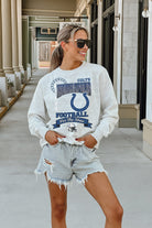 INDIANAPOLIS COLTS RUN THE SHOW PREMIUM FLEECE DROP SHOULDER CREWNECK PULLOVER