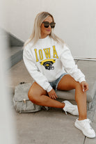 IOWA HAWKEYES SLOW MOTION PREMIUM FLEECE DROP SHOULDER CREWNECK PULLOVER