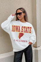 IOWA STATE CYCLONES FREESTYLE PREMIUM FLEECE DROP SHOULDER CREWNECK PULLOVER