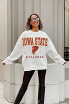 IOWA STATE CYCLONES FREESTYLE PREMIUM FLEECE DROP SHOULDER CREWNECK PULLOVER