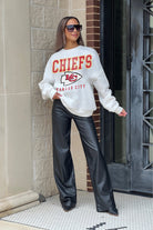 KANSAS CITY CHIEFS SUNDAY DRIVES PREMIUM FLEECE DROP SHOULDER CREWNECK PULLOVER