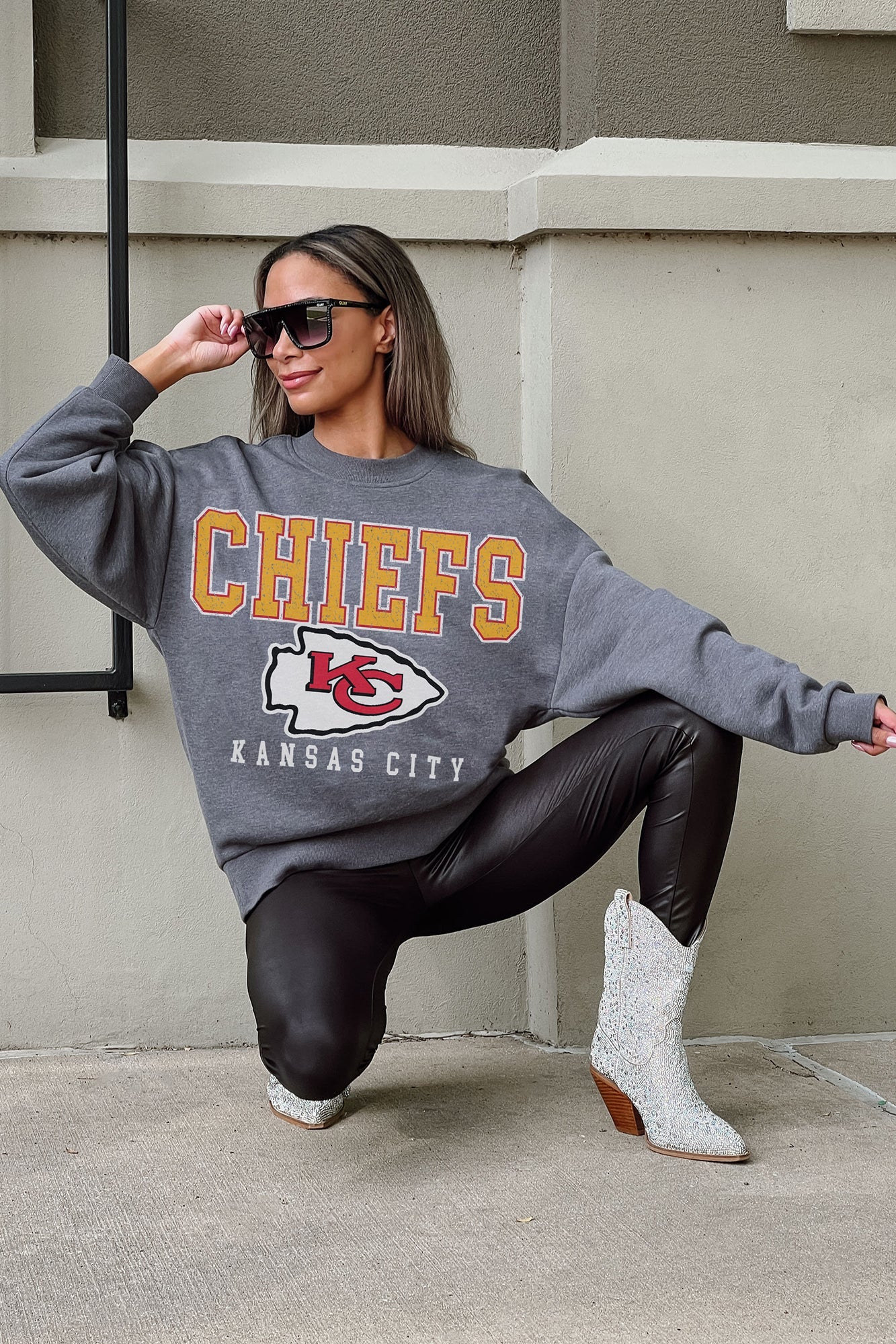 oversized chiefs sweatshirt