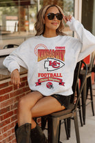 KANSAS CITY CHIEFS RUN THE SHOW PREMIUM FLEECE DROP SHOULDER CREWNECK PULLOVER