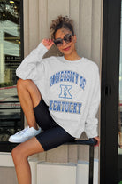 KENTUCKY WILDCATS HANG TIME PREMIUM FLEECE DROP SHOULDER CREWNECK PULLOVER