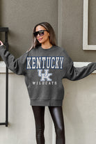 KENTUCKY WILDCATS EASY STREET PREMIUM FLEECE DROP SHOULDER CREWNECK PULLOVER