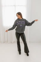 KANSAS STATE WILDCATS SEAL THE DEAL PREMIUM FLEECE DROP SHOULDER CREWNECK PULLOVER