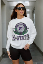 KANSAS STATE WILDCATS HOT SHOT PREMIUM FLEECE DROP SHOULDER CREWNECK PULLOVER