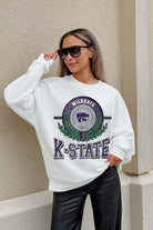 KANSAS STATE WILDCATS HOT SHOT PREMIUM FLEECE DROP SHOULDER CREWNECK PULLOVER