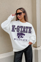 KANSAS STATE WILDCATS FREESTYLE PREMIUM FLEECE DROP SHOULDER CREWNECK PULLOVER