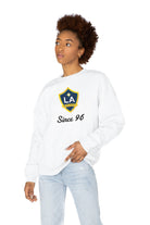 LOS ANGELES GALAXY BALLER PREMIUM FLEECE DROP SHOULDER CREWNECK PULLOVER