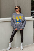 LOS ANGELES RAMS BRING THE ENERGY PREMIUM FLEECE DROP SHOULDER CREWNECK PULLOVER