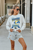 LOS ANGELES RAMS RUN THE SHOW PREMIUM FLEECE DROP SHOULDER CREWNECK PULLOVER