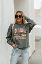 LOUISVILLE CARDINALS PLAYMAKER PREMIUM FLEECE DROP SHOULDER CREWNECK PULLOVER