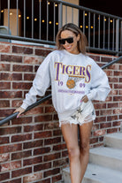 LSU TIGERS HAVE A BALL PREMIUM FLEECE DROP SHOULDER CREWNECK PULLOVER