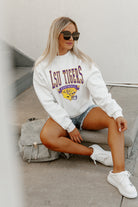 LSU TIGERS SLOW MOTION PREMIUM FLEECE DROP SHOULDER CREWNECK PULLOVER