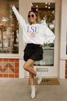 LSU TIGERS ABOVE THE REST PREMIUM FLEECE DROP SHOULDER CREWNECK PULLOVER