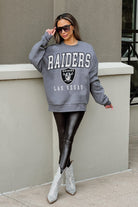 LAS VEGAS RAIDERS BRING THE ENERGY PREMIUM FLEECE DROP SHOULDER CREWNECK PULLOVER