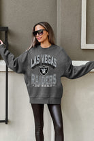 LAS VEGAS RAIDERS LONG WEEKEND PREMIUM FLEECE DROP SHOULDER CREWNECK PULLOVER