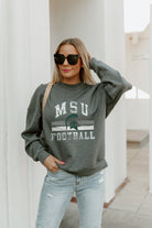 MICHIGAN STATE SPARTANS PLAYMAKER PREMIUM FLEECE DROP SHOULDER CREWNECK PULLOVER