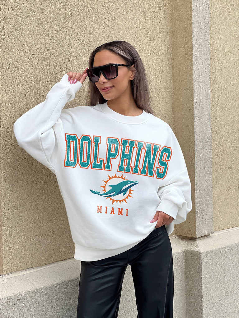 Women's Miami Dolphins Ladies Bling Sweatshirt Woman's S-XL Sweat