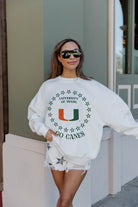 MIAMI HURRICANES SUPERSTAR PREMIUM FLEECE DROP SHOULDER CREWNECK PULLOVER