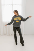 MISSOURI TIGERS SEAL THE DEAL PREMIUM FLEECE DROP SHOULDER CREWNECK PULLOVER