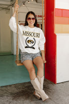 MISSOURI TIGERS HAVING A BALL PREMIUM FLEECE DROP SHOULDER CREWNECK PULLOVER BY MADI PREWETT