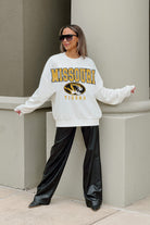 MISSOURI TIGERS FREESTYLE PREMIUM FLEECE DROP SHOULDER CREWNECK PULLOVER