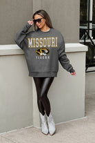 MISSOURI TIGERS EASY STREET PREMIUM FLEECE DROP SHOULDER CREWNECK PULLOVER