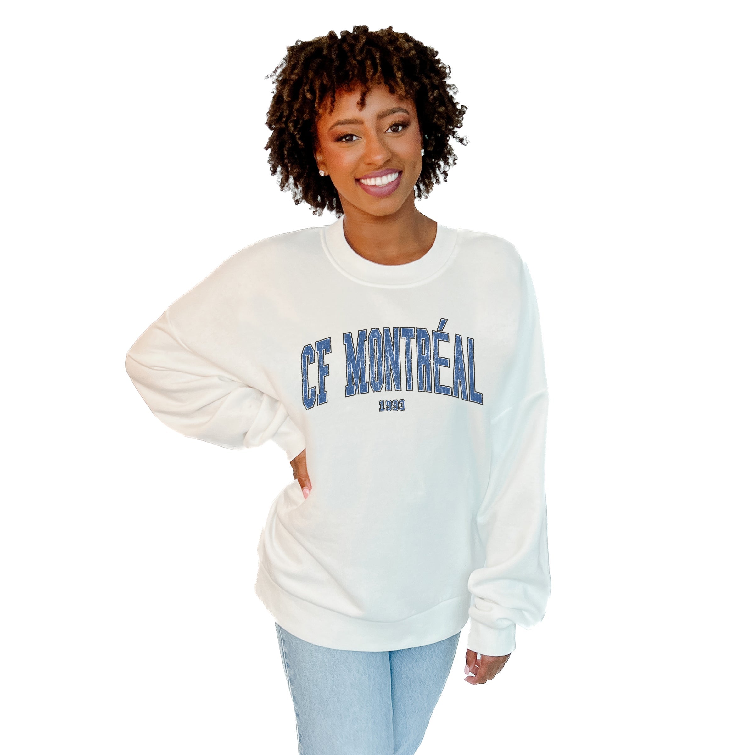 CF MONTREAL EXTRA PASS PREMIUM FLEECE DROP SHOULDER CREWNECK PULLOVER