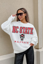 NORTH CAROLINA STATE WOLFPACK FREESTYLE PREMIUM FLEECE DROP SHOULDER CREWNECK PULLOVER