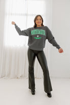 NORTH DAKOTA FIGHTING HAWKS SEAL THE DEAL PREMIUM FLEECE DROP SHOULDER CREWNECK PULLOVER