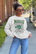 NORTH DAKOTA STATE BISON WILD GAME PREMIUM FLEECE DROP SHOULDER CREWNECK PULLOVER