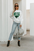 NORTH TEXAS MEAN GREEN SLOW MOTION PREMIUM FLEECE DROP SHOULDER CREWNECK PULLOVER