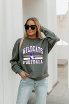 NORTHWESTERN WILDCATS PLAYMAKER PREMIUM FLEECE DROP SHOULDER CREWNECK PULLOVER