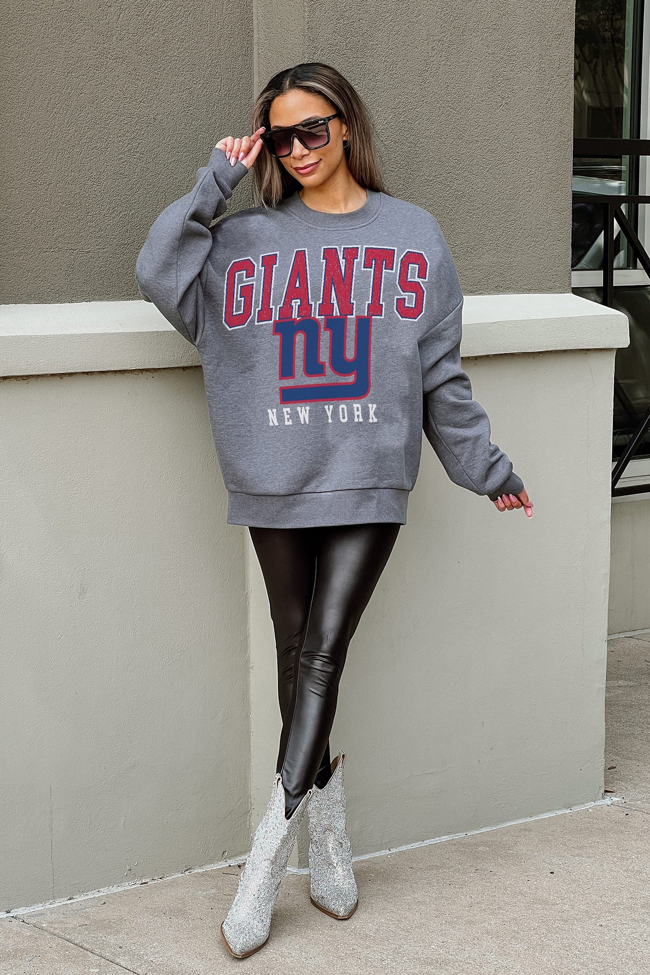 NEW YORK GIANTS BRING THE ENERGY PREMIUM FLEECE DROP SHOULDER