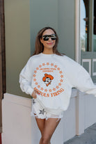 OKLAHOMA STATE COWBOYS SUPERSTAR PREMIUM FLEECE DROP SHOULDER CREWNECK PULLOVER