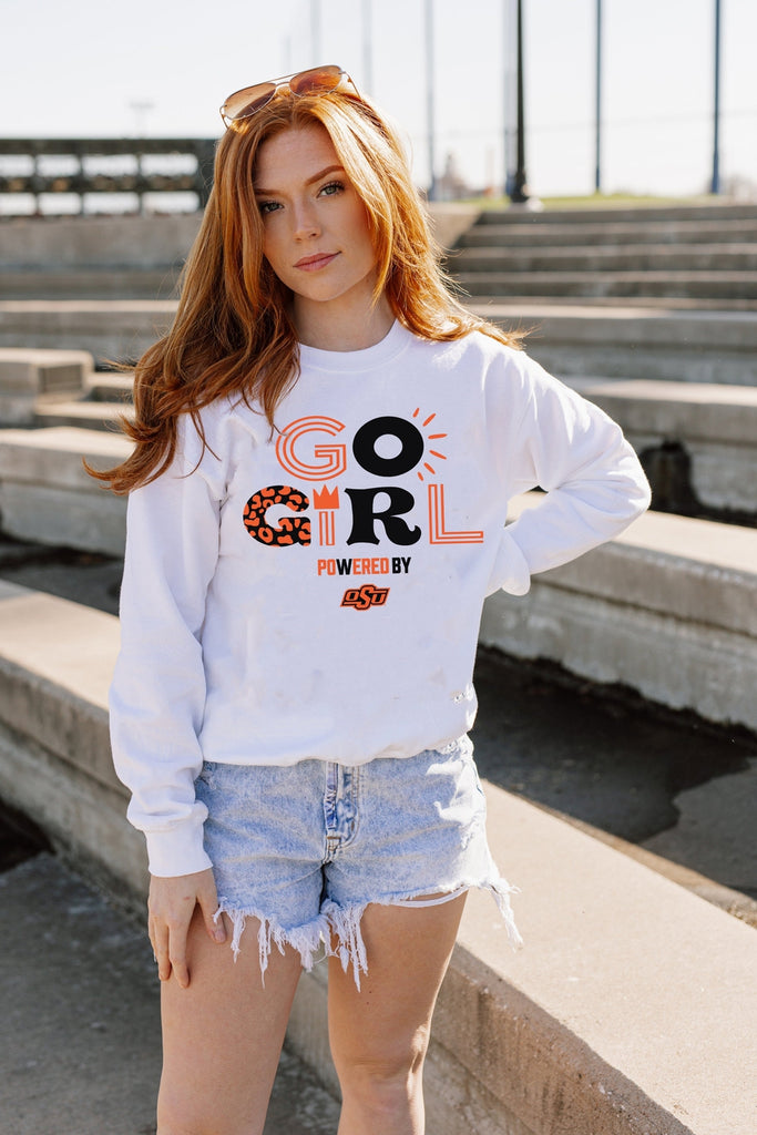 Girls Youth Gameday Couture White Oklahoma State Cowboys