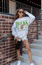 OREGON DUCKS HAVE A BALL PREMIUM FLEECE DROP SHOULDER CREWNECK PULLOVER