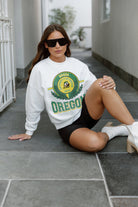 OREGON DUCKS HOT SHOT PREMIUM FLEECE DROP SHOULDER CREWNECK PULLOVER