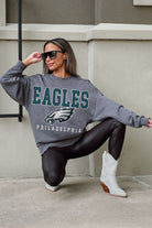 PHILADELPHIA EAGLES BRING THE ENERGY PREMIUM FLEECE DROP SHOULDER CREWNECK PULLOVER