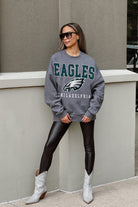 PHILADELPHIA EAGLES BRING THE ENERGY PREMIUM FLEECE DROP SHOULDER CREWNECK PULLOVER